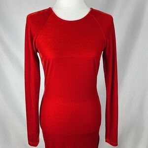 Mistress Rocks Red Velvet Asymmetrical Maxi Dress